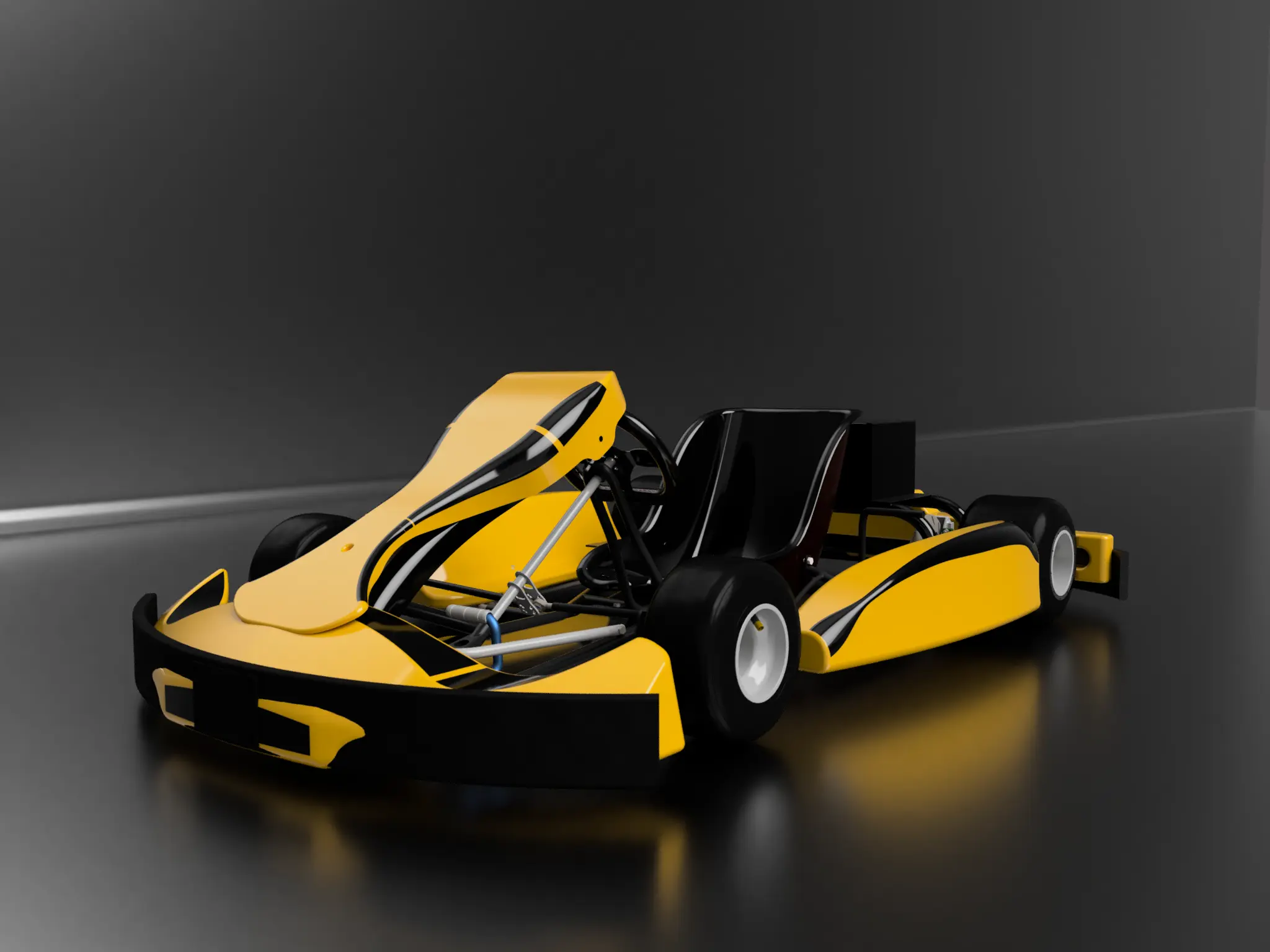 Koios Engineering Solutions render yellow_e-go_kart